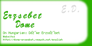 erzsebet dome business card